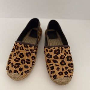 Tory Burch Cheetah Espadrille Flats Size 7